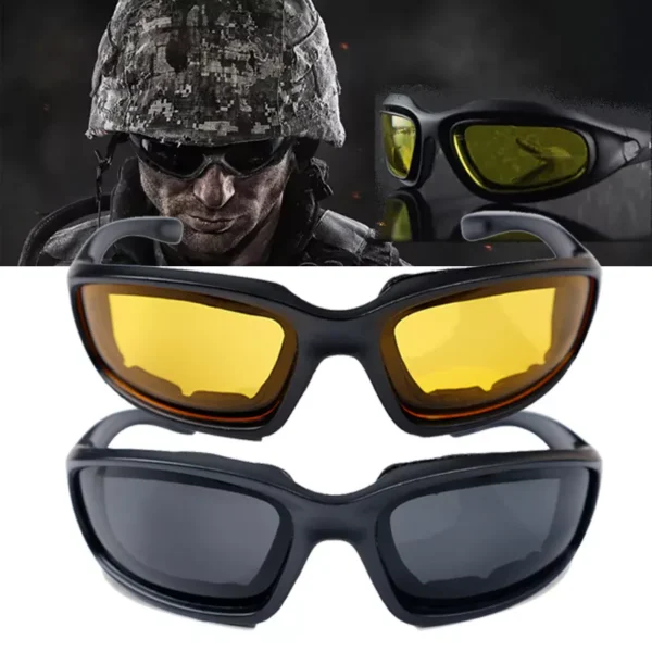 Military grade  Tactical Polarized Men Shooting Glasses  for Camping Hiking Cycling & Shooting