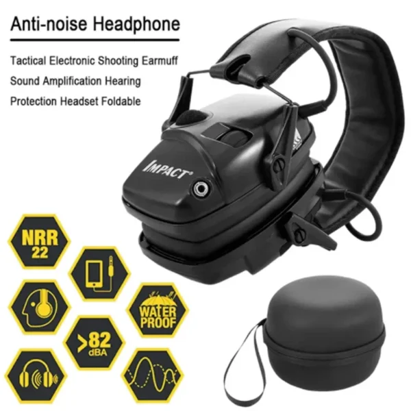 Electronic Damper Sports Shooting Earmuff Sports Shooting Impact Outdoor Anti-Noise Headset for Howard Leight Impact Sports