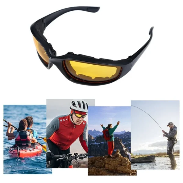 Military grade  Tactical Polarized Men Shooting Glasses  for Camping Hiking Cycling & Shooting - Image 4