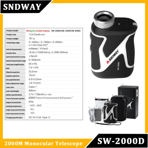 SNDWAY Rangefinder  1000M 1500M 2000M - Image 17