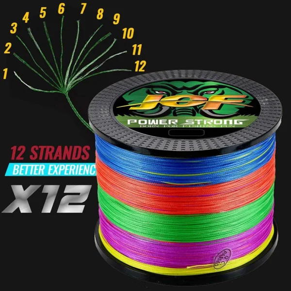 JOF 12 Strands Fishing Line Braided PE - Image 3