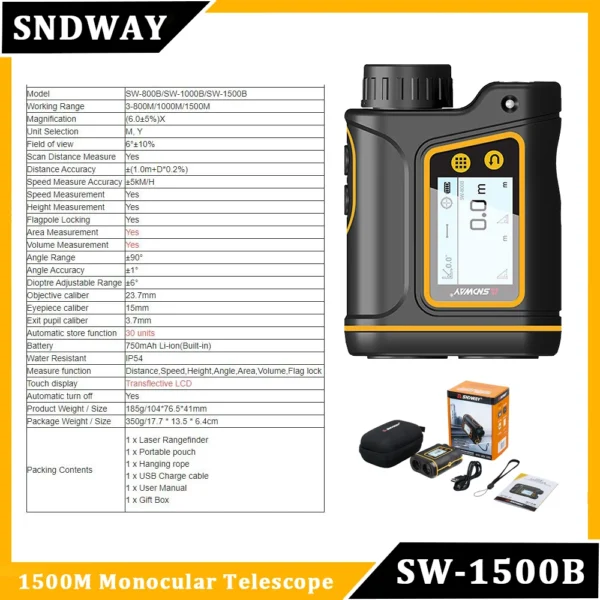 SNDWAY Rangefinder  1000M 1500M 2000M - Image 12