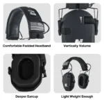 Tactical Earmuffs Active Noise Reduction Headphones for Shooting - Image 3