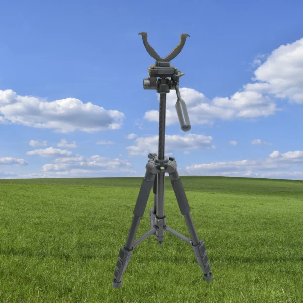Tactical Retractable Tripod Shooting Rack Gun Rest Stand with V-Yoke Bracket  Mount Adapter for Hunting Camera Holder Tripods