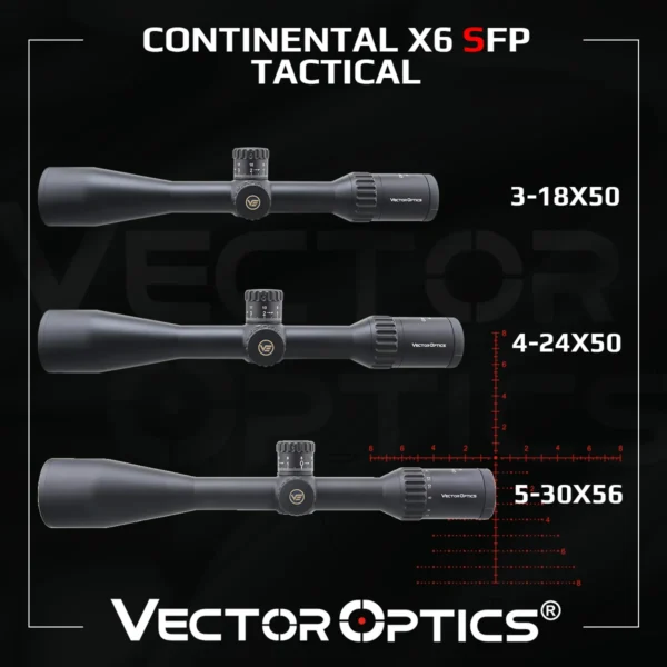 Vector Optics Continental 3-18x50 4-24x50 5-30x56 SFP Tactical Riflescope