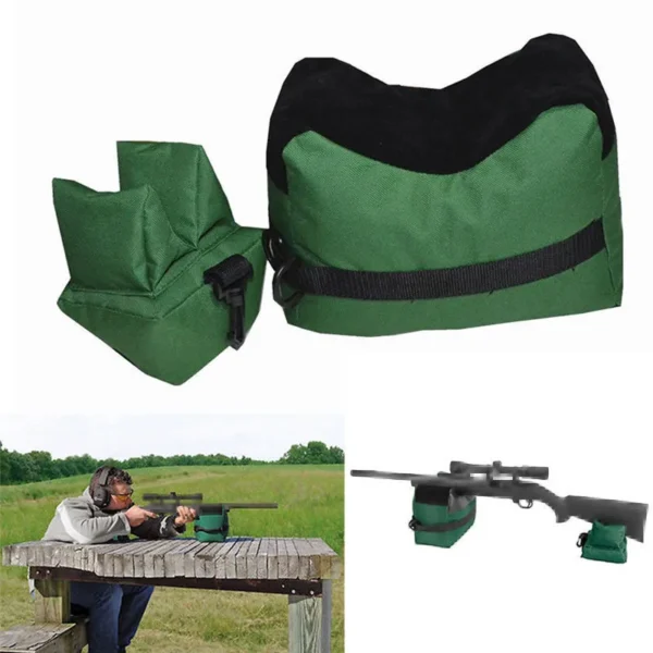 Hunting and shooting gun rest sand bags Front and Back