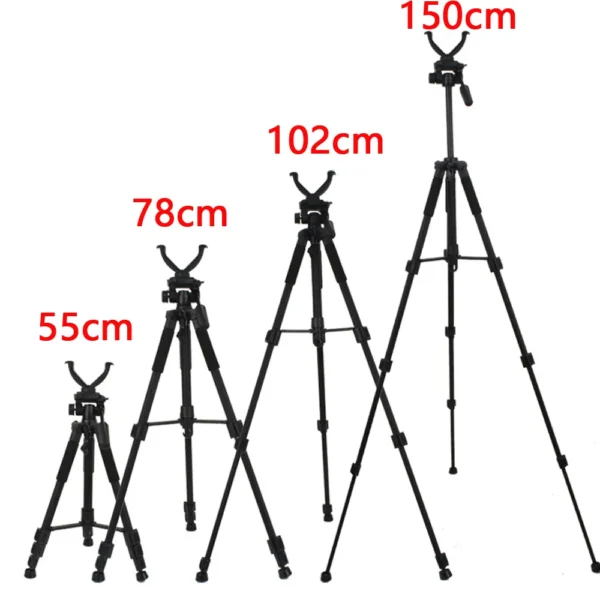 Tactical Retractable Tripod Shooting Rack Gun Rest Stand with V-Yoke Bracket  Mount Adapter for Hunting Camera Holder Tripods - Image 2