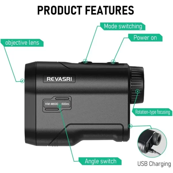 REVASRI 600M Rangefinder with Slope Compensation - Image 5