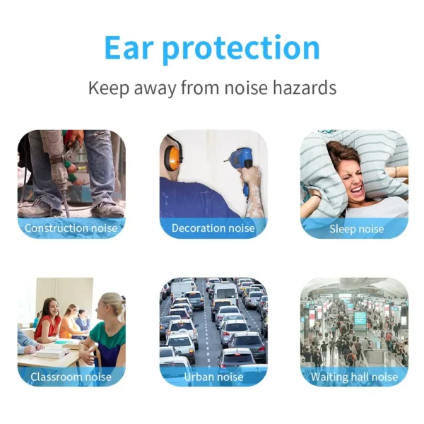 50 PCs Earplugs Noise Reduction, Protection and  Sound Insulation Foam - Image 4