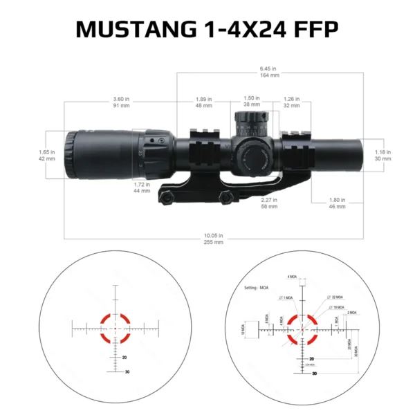 Vector Optics 1-4x24 1-6x24 SFP/FFP LPVO Riflescope - Image 3