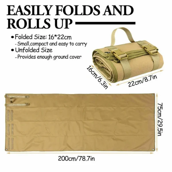 200x75cm Outdoor Roll Up Military Pad Camping Hunting Training tactical mat - Image 2