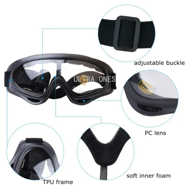 Airsoft Mask + Goggles Set Adjustable Metal Steel Mesh Half Face Protective for Paintball Shooting Cosplay CS War Game