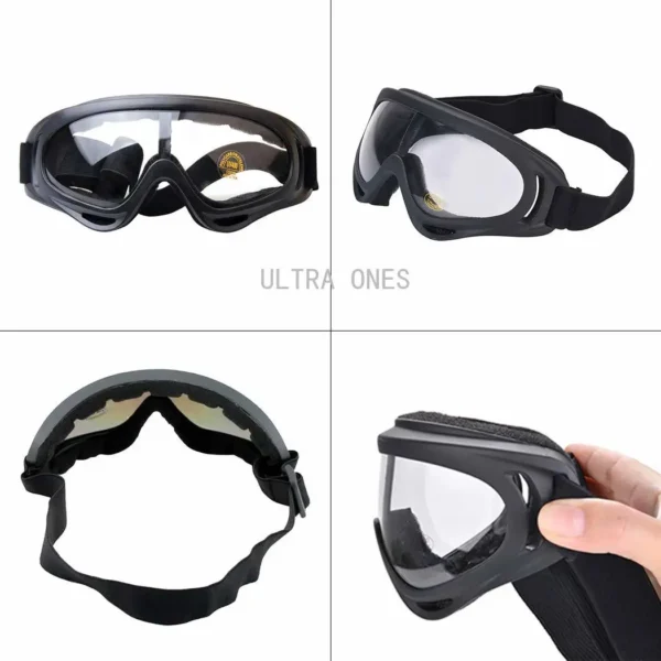 Airsoft Mask + Goggles Set Adjustable Metal Steel Mesh Half Face Protective for Paintball Shooting Cosplay CS War Game