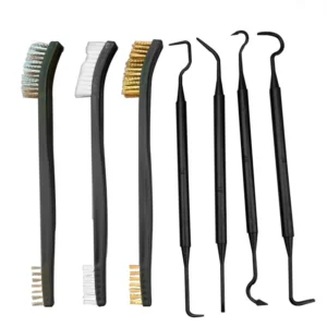 ALLSOME Double-end Steel Wire Brush & Nylon Pick Set Universal Hunting Gun Cleaning Kit