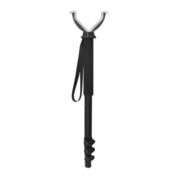 Aluminum Telescopic Monopod Shooting Camera Rack Rotating V Yoke Mount Adapter for Hunting Shooting Stick with Shoulder Strap - Image 8