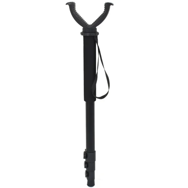 Aluminum Telescopic Monopod Shooting Camera Rack Rotating V Yoke Mount Adapter for Hunting Shooting Stick with Shoulder Strap - Image 7