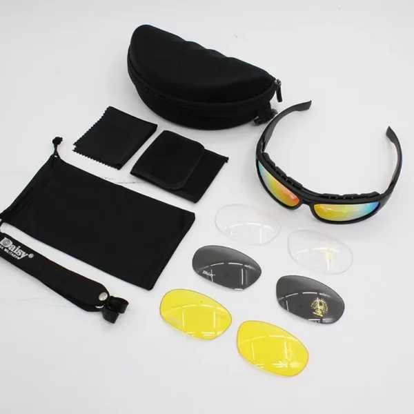 Daisy C6 Polarized Glasses CS Army Tactical  Hunting Shooting Airsoft Bullet-proof Military C5 Goggles with 4 Lens Kit