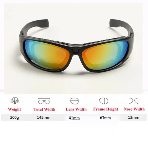 Daisy C6 Polarized Glasses CS Army Tactical  Hunting Shooting Airsoft Bullet-proof Military C5 Goggles with 4 Lens Kit