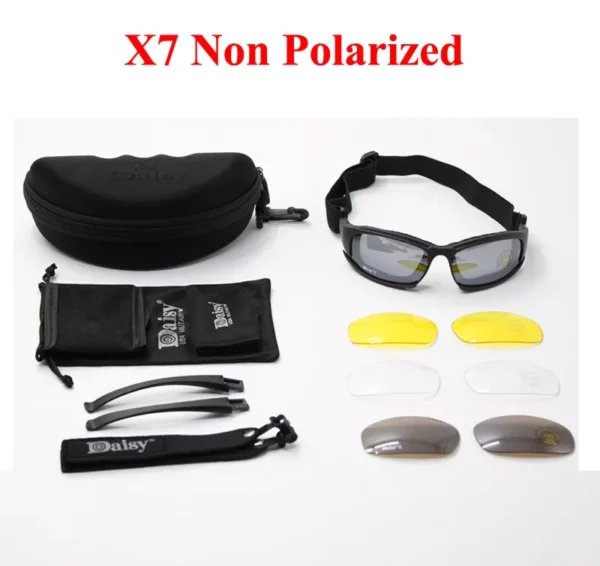 Daisy X7 Military Goggles Bullet-proof Army C6 Polarized Sunglasses 4 Lens Hunting Shooting Airsoft Cycling Motorcycle Glasses - Image 7