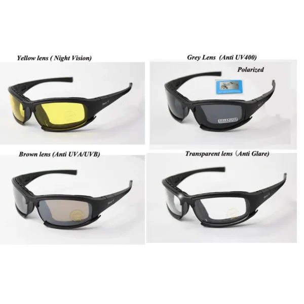 Daisy X7 Military Goggles Bullet-proof Army C6 Polarized Sunglasses 4 Lens Hunting Shooting Airsoft Cycling Motorcycle Glasses