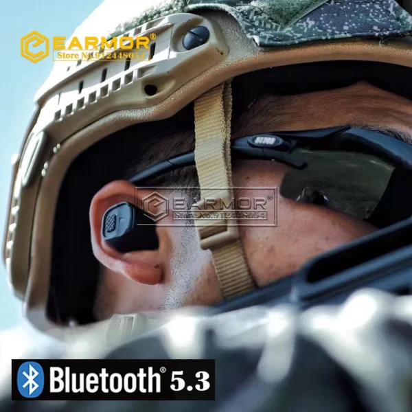 EARMOR Bluetooth Earplugs M20T BT5.3 Ver Military Electronic Noise Reduction Hearing Protection Earplug for Range Shoot  and Hunting