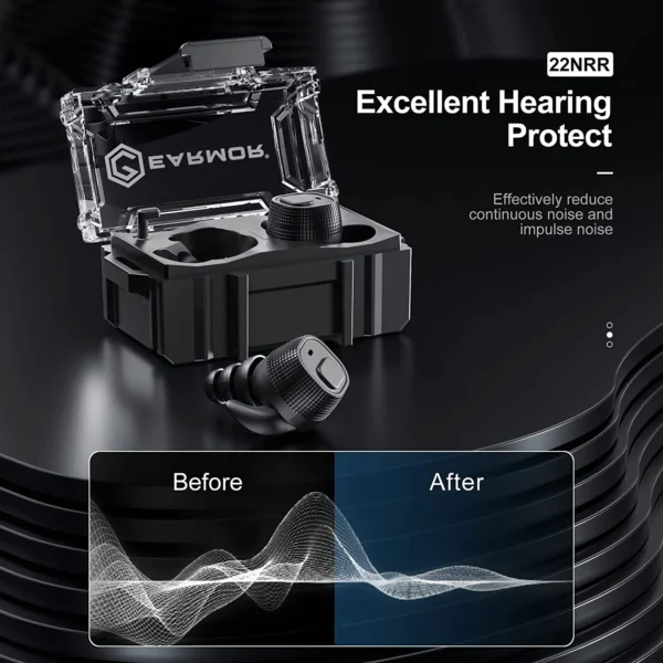 EARMOR M20 MOD3 Shooting Electronic Earplug with built in noise cancellation for shooting