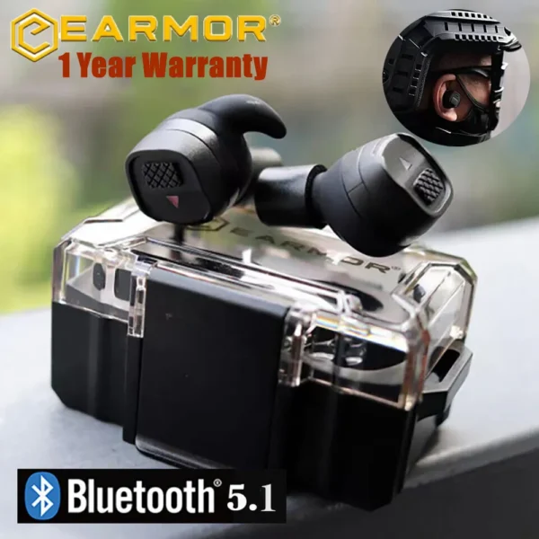 EARMOR M20T 2023 New Bluetooth Earbuds Outdoor Hunting Shooting Earbuds Tactical Headset Electronic Hearing Protection