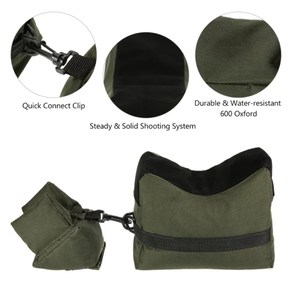 Front & Rear Stand Bag Tactical ear Shooting Rifle support for Hun range shooting