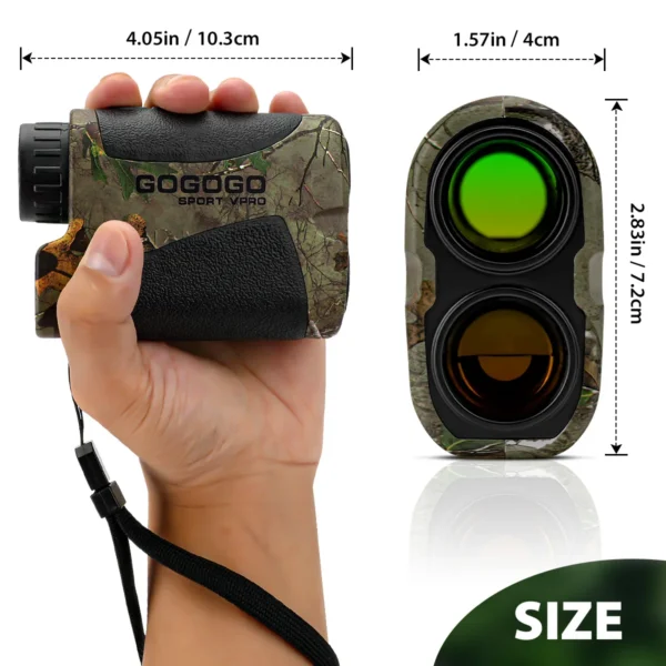 Gogogo Sport Vpro Hunting Rangefinder 800m/900y Laser Range Finder with Golf Hunting Mode Flaglock 6X Lens Telescope GS07CA - Image 6