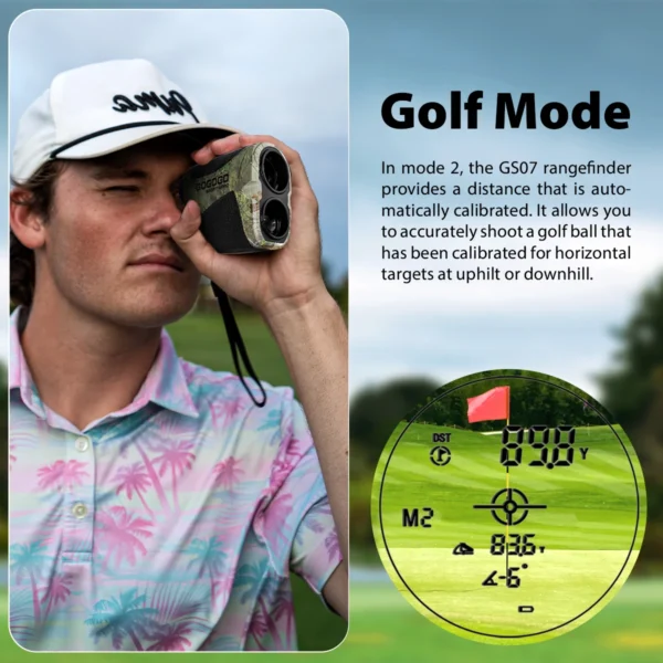 Gogogo Sport Vpro Hunting Rangefinder 800m/900y Laser Range Finder with Golf Hunting Mode Flaglock 6X Lens Telescope GS07CA - Image 4