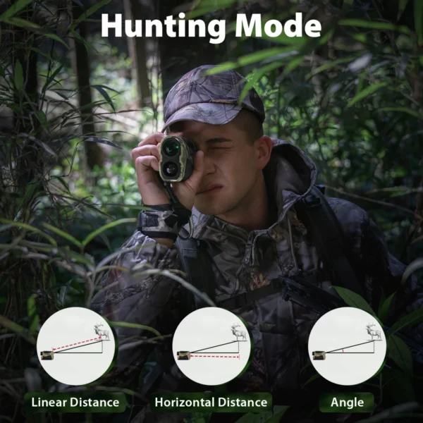 Gogogo Sport Vpro Hunting Rangefinder 800m/900y Laser Range Finder with Golf Hunting Mode Flaglock 6X Lens Telescope GS07CA - Image 3