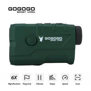 Gogogo Sport Vpro Rangefinder for Hunting/Golf 1200m with Red Display 6X Optical Lens Rechargeable Distance Meter GS19B