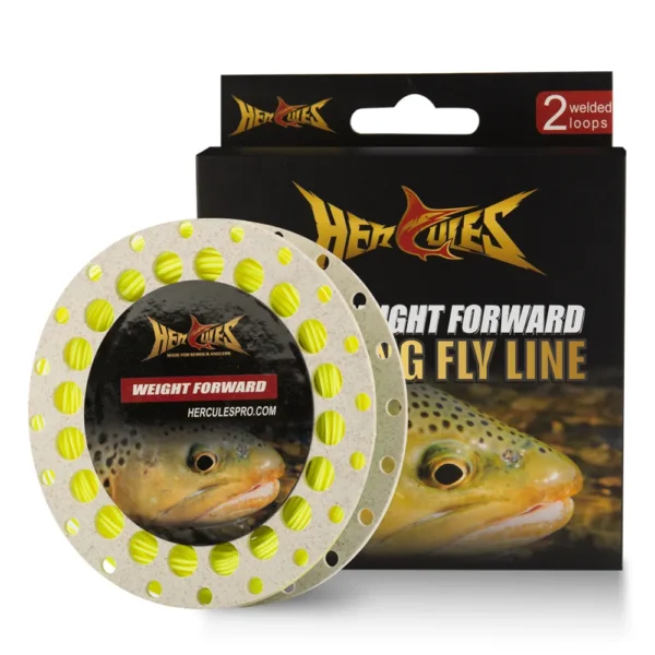 HERCULES Fly Fishing Line Floating Weight Forward with Double Welded Loop, Fluorescent Yellow WF5F WF6F WF7F WF8F 100FT - Image 6