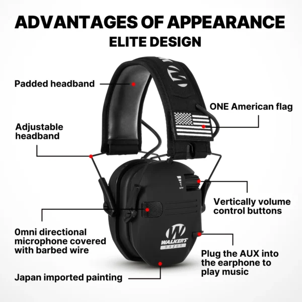 Hot!Earmuffs Active Headphones for ear protection