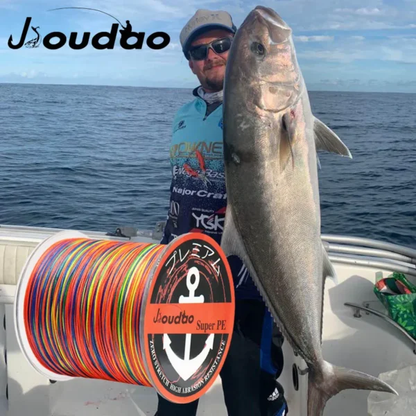 Jioudao 12 Strands Super Strong PE Braided Fish Line 40LB-205LB Multicolor - Image 4