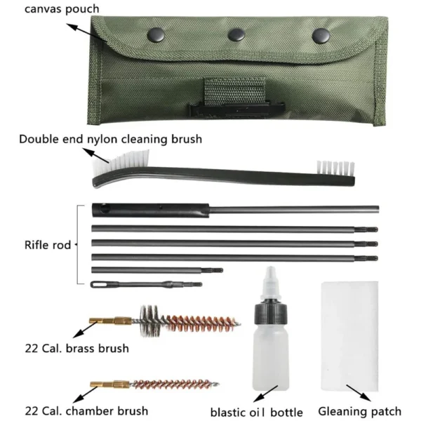 M16 Cleaning Kit and AR15 Stock Kit - Ideal for .177/.22 4.5mm/5.5mm Cal,