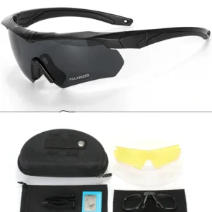 Military Tactical Goggles CS Airsoft Windproof Shooting Glasses HD 3 Lens Motocross Motorcycle Mountaineering Safe Glasses