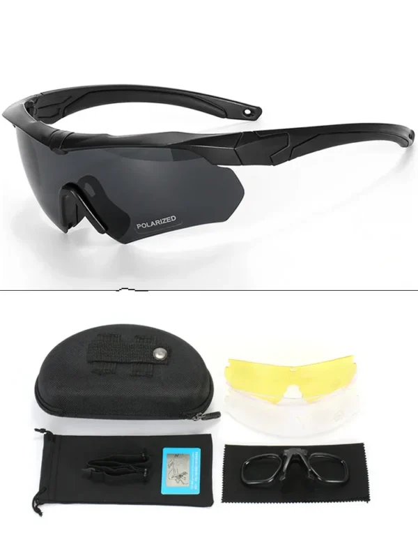 Military Tactical Goggles CS Airsoft Windproof Shooting Glasses HD 3 Lens Motocross Motorcycle Mountaineering Safe Glasses