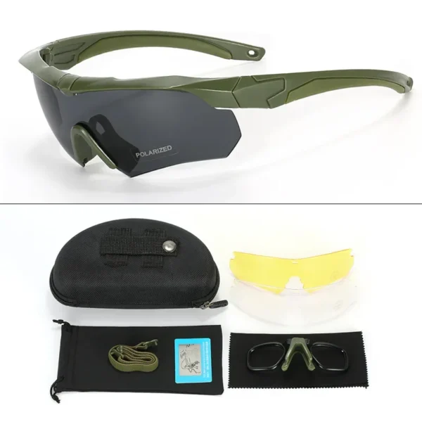 Military Tactical Goggles CS Airsoft Windproof Shooting Glasses HD 3 Lens Motocross Motorcycle Mountaineering Safe Glasses - Image 11
