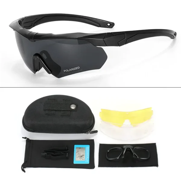 Military Tactical Goggles CS Airsoft Windproof Shooting Glasses HD 3 Lens Motocross Motorcycle Mountaineering Safe Glasses - Image 10