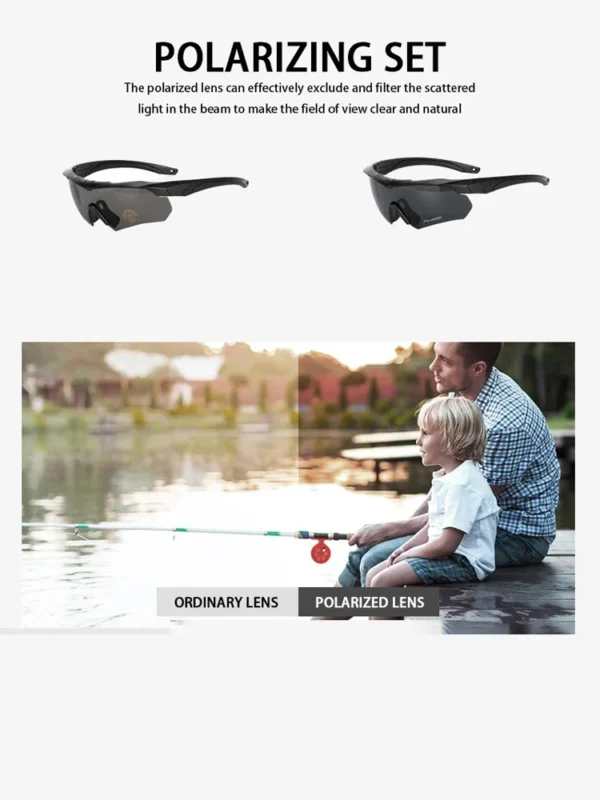 Military Tactical Goggles CS Airsoft Windproof Shooting Glasses HD 3 Lens Motocross Motorcycle Mountaineering Safe Glasses