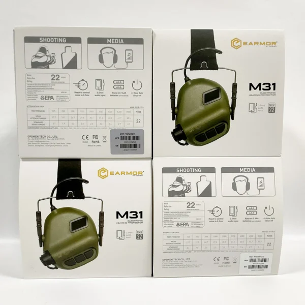 OPSMEN EARMOR M31 MOD4 military grade earmuffs with built in noise cancellation for hunting and shooting