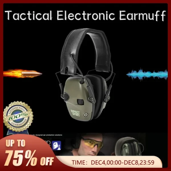Shooting Earmuffs Tactical for Ear Protection Anti-noise Ear Muff Outdoor Sports 1pc