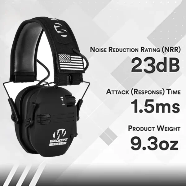Tactical Electronic Shooting Earmuff Case Anti-noise Headset Foldable with bag - Image 6
