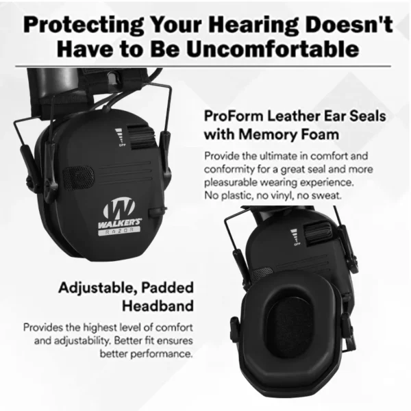 Tactical Electronic Shooting Earmuff Case Anti-noise Headset Foldable with bag - Image 5