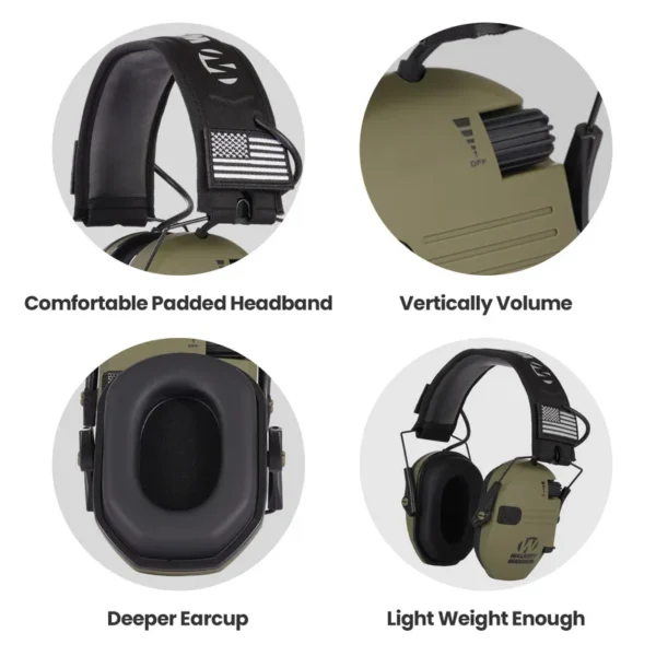 Tactical Electronic Shooting Earmuff Case Anti-noise Headset Foldable with bag - Image 4