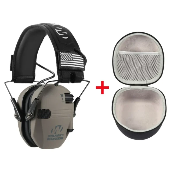 Tactical Electronic Shooting Earmuffs Noise Reduction Impact Hearing Protection Helmet With Bag