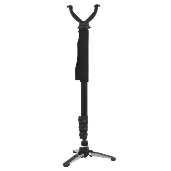 Tactical Heavy Duty V Yoke Shooting Rack Gun Rest Rifle Holder Top Mount 1/4 Thread Attachment for Hunting Tripod Bipod Monopod