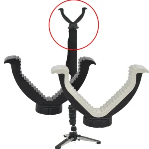 Tactical Heavy Duty V Yoke Shooting Rack Gun Rest Rifle Holder Top Mount 1/4 Thread Attachment for Hunting Tripod Bipod Monopod