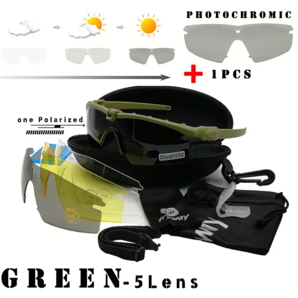 twtryway Outdoor Photochromic glasses 3.0 Ballistic Polarized goggles Protection Military glasses paintball shooting gafas - Image 15